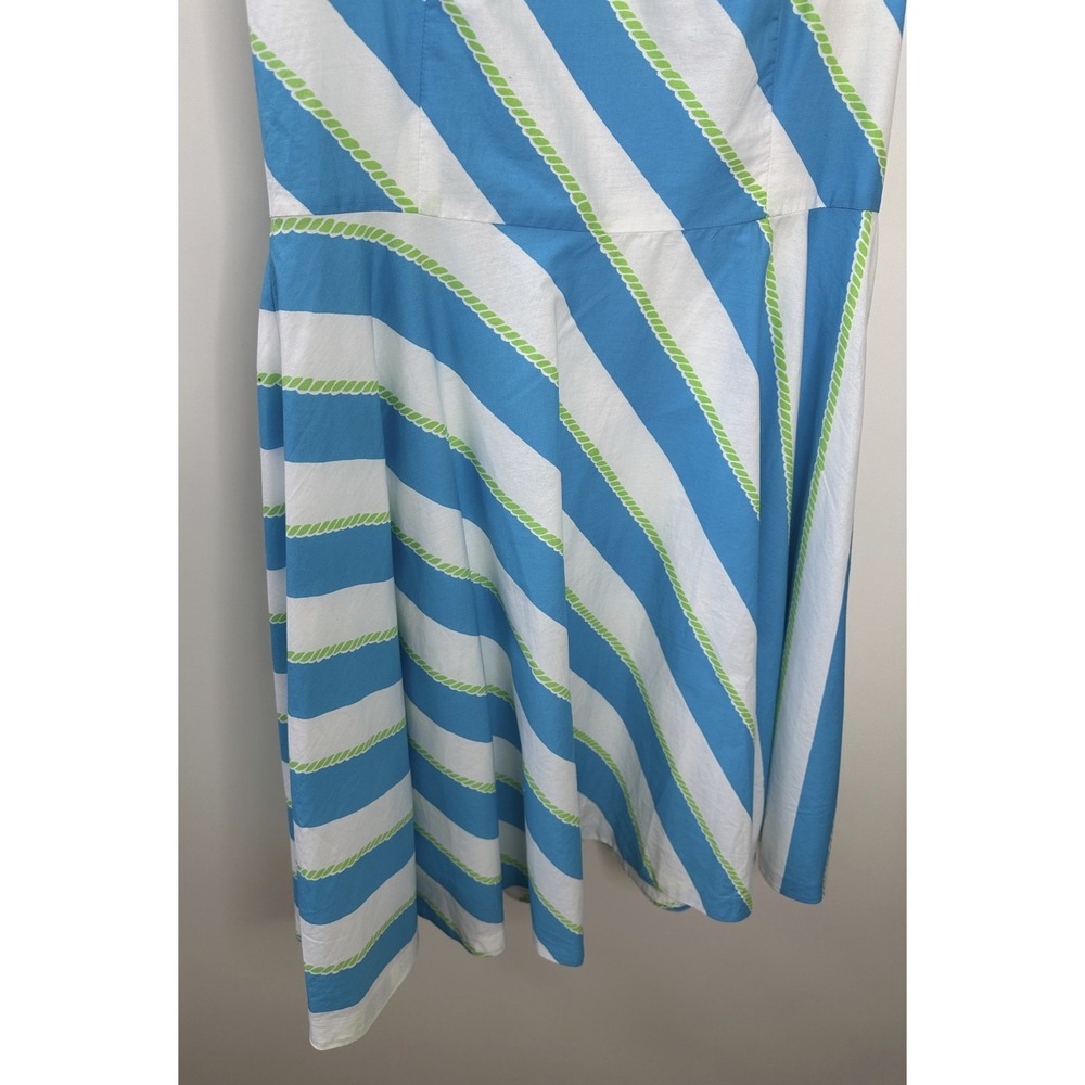 NEW Lilly Pulitzer Zo Dress Stripe Cotton Fit & Flare Size 10 Preppy Resortwear - Picture 5 of 13